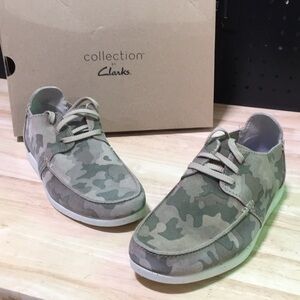 New WB Mens Clarks Collection Men's Camouflage Casual Lace-Up Shoes
